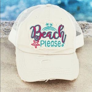 Beach Please Trucker Hat (read description)
